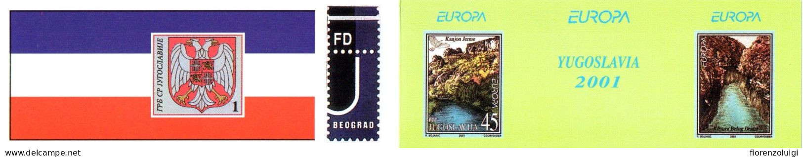 EUROPA CEPT 2001 GIRO COMPLETO LIBRETTI / BOOKLETS MNH**