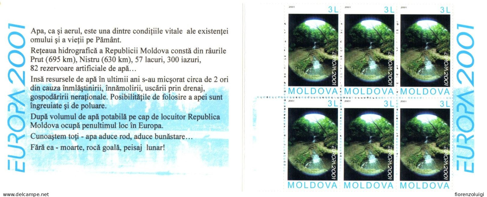 EUROPA CEPT 2001 GIRO COMPLETO LIBRETTI / BOOKLETS MNH**