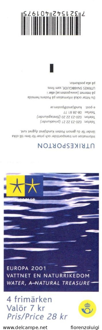 EUROPA CEPT 2001 GIRO COMPLETO LIBRETTI / BOOKLETS MNH**