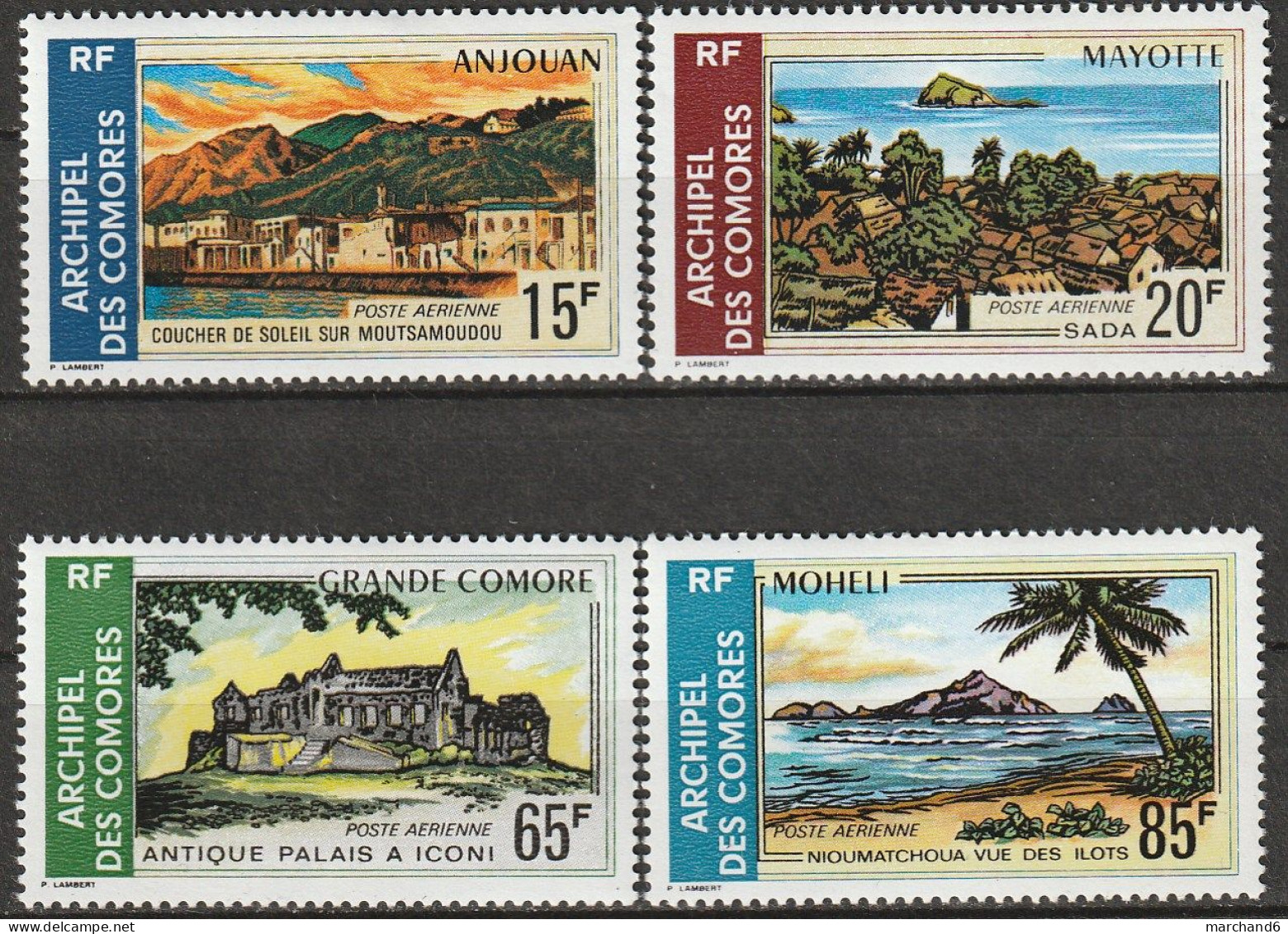 Comores Sites Poste Aérienne N°32/35 **neuf - Luftpost