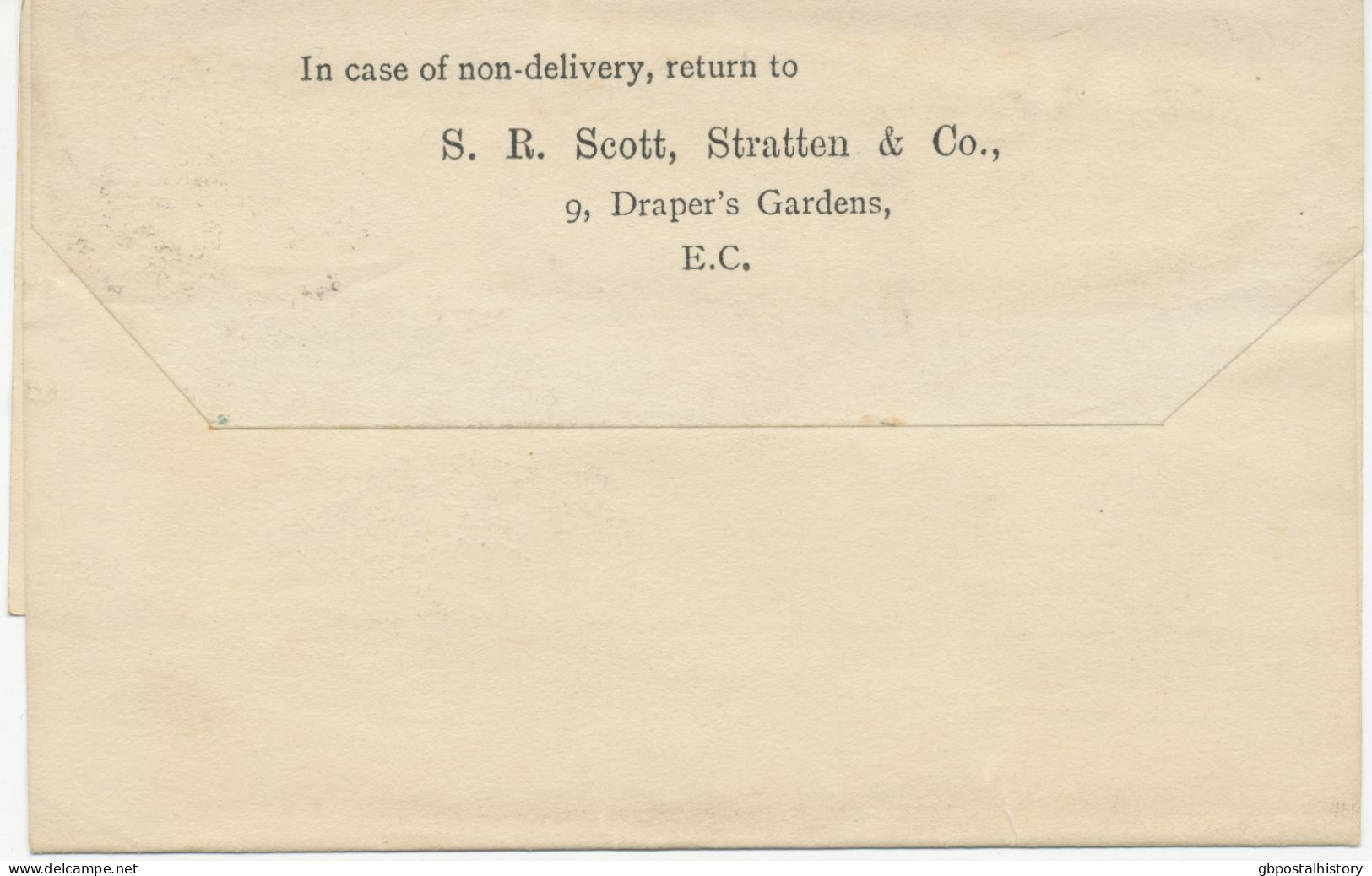 GB 190?, EVII ½d Green Stamped To Order Wrapper (WS11, Wilts & Dorset Bank Ltd. / S.R. Scott, Stratten & Co., E.C.) With - Lettres & Documents
