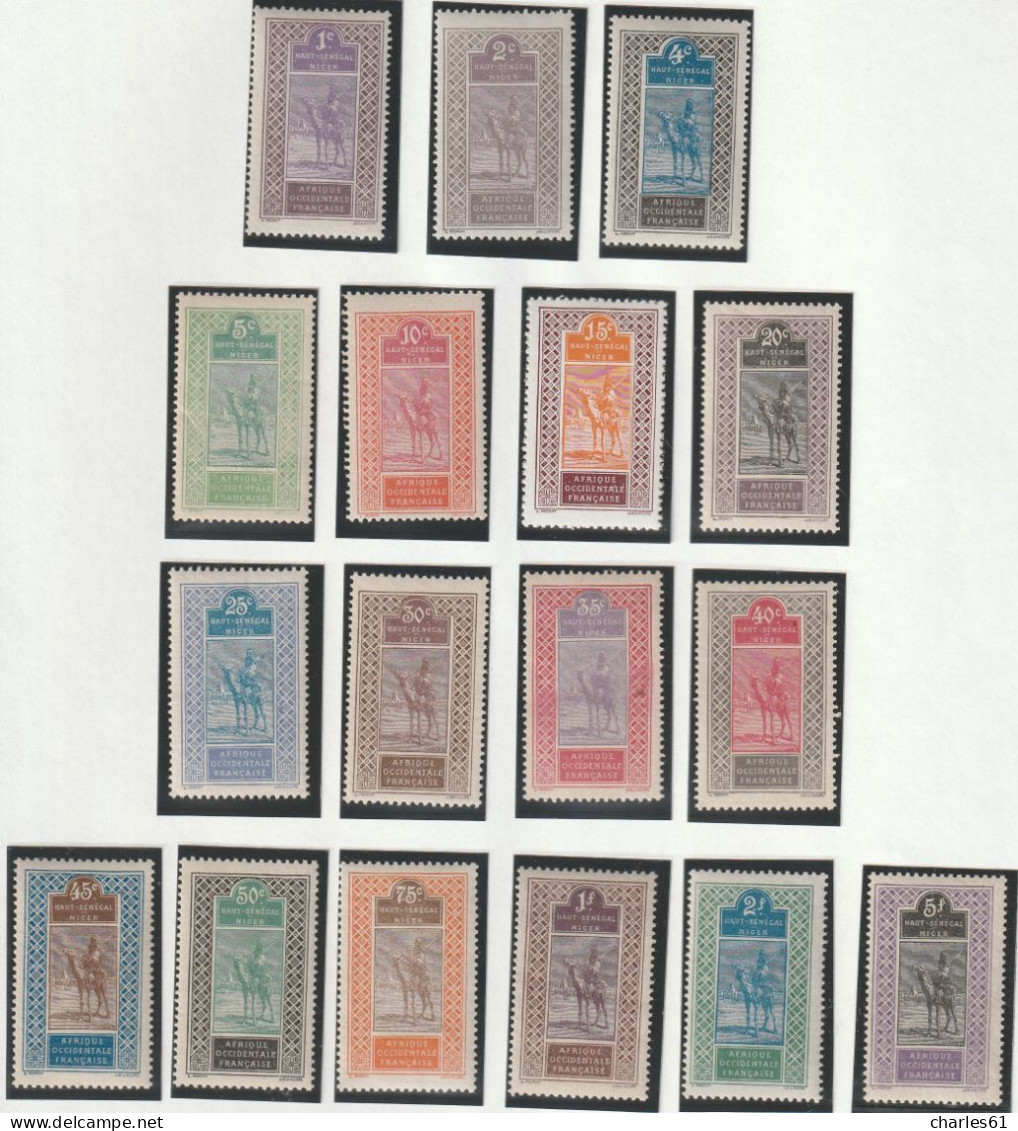 Haut-Sénégal Et Niger - N°18/34 ** (1914-17) Targui - Unused Stamps