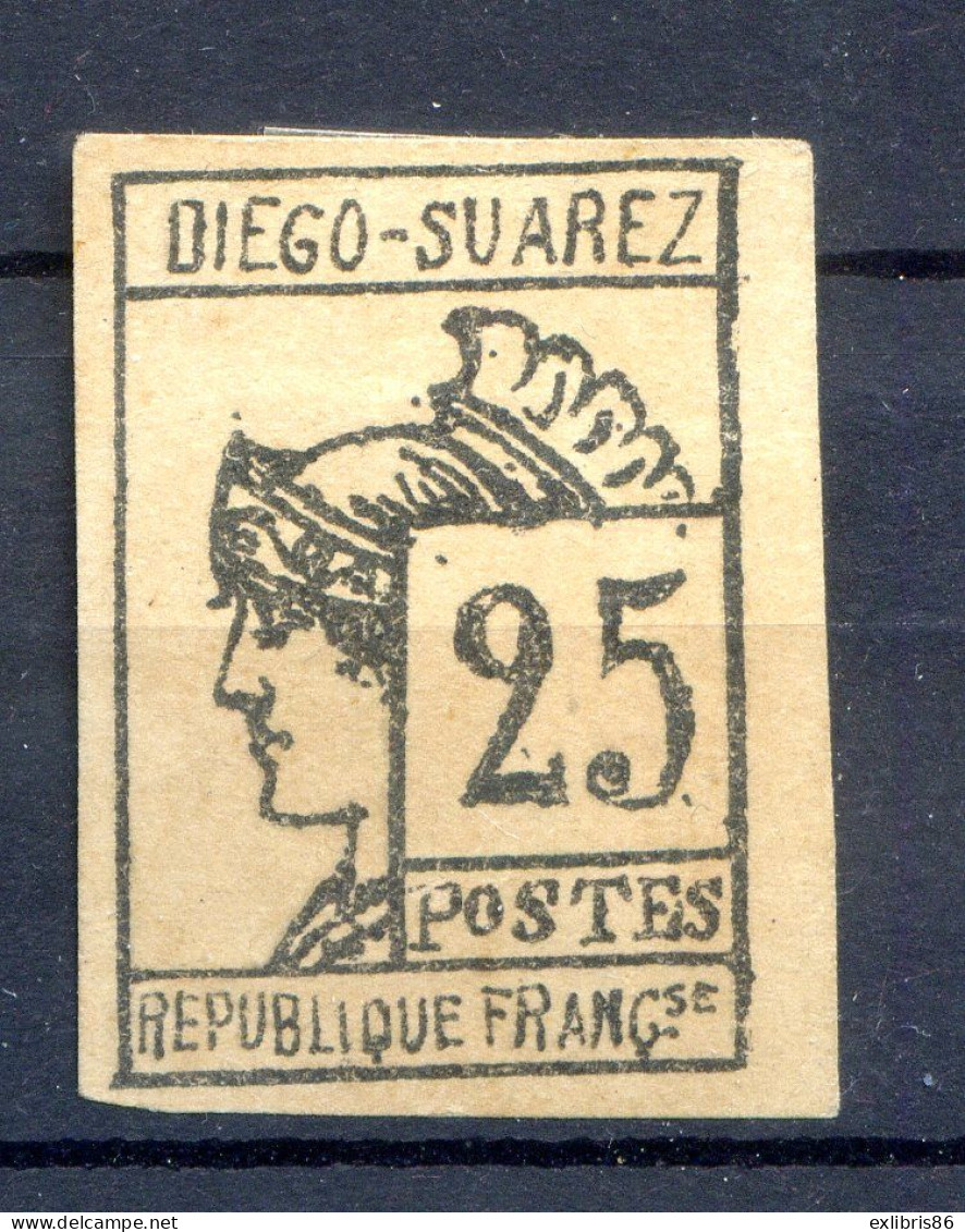 150124  COLONIES FRANCE DIEGO SUAREZ  N° 9  Réimpression Ancienne Sans Gomme - Unused Stamps