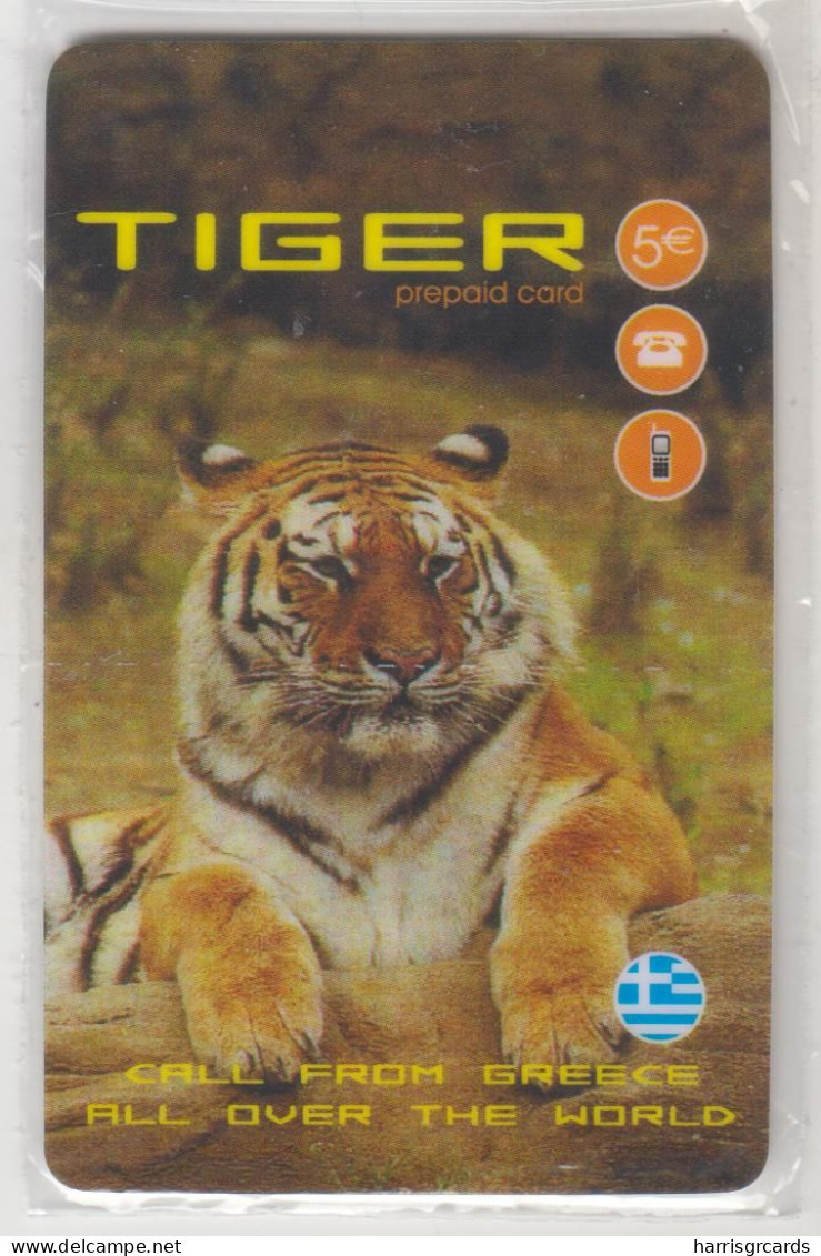 GREECE - Tiger, Prepaid Card 5 € , Mint - Griechenland