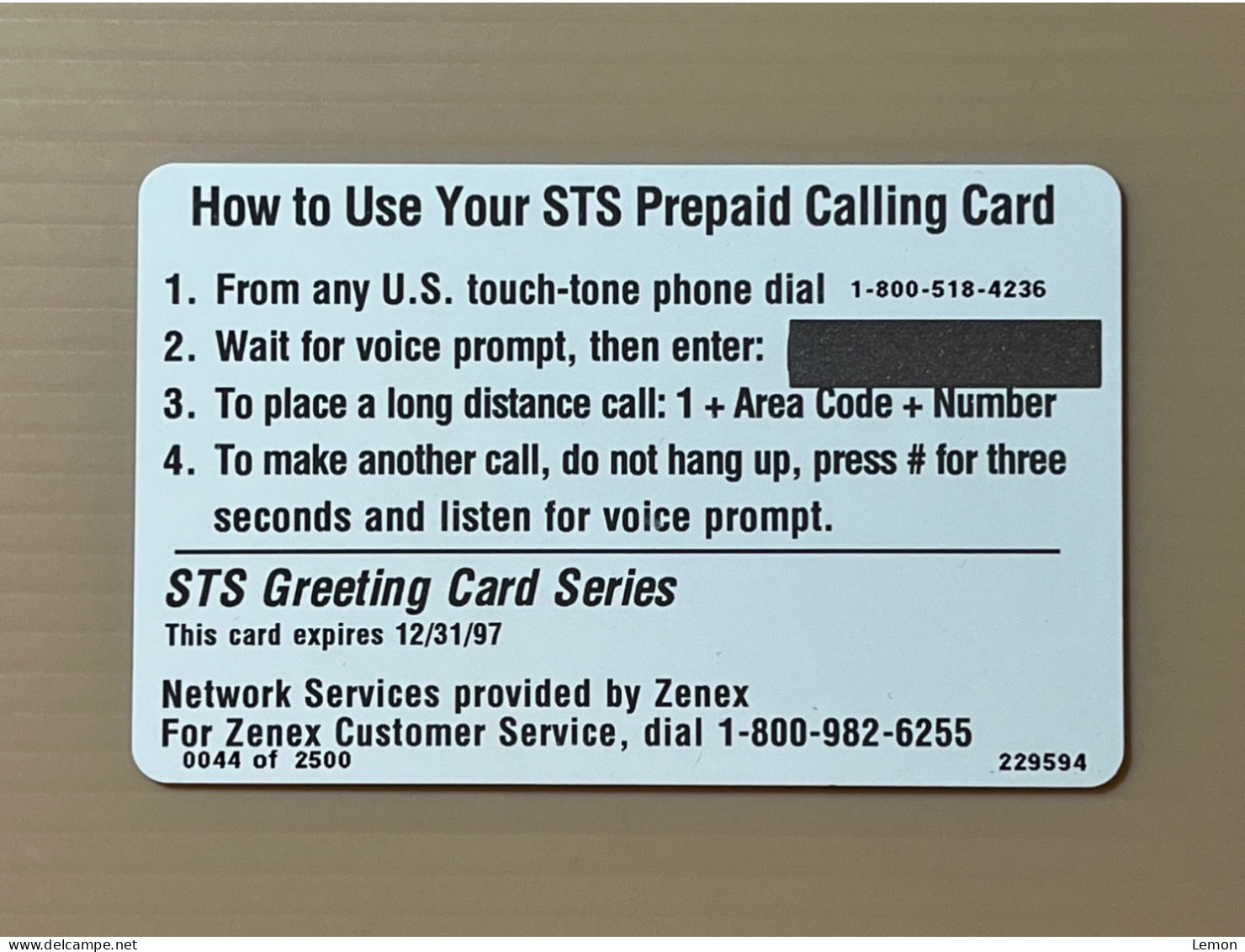 Mint USA UNITED STATES America STS Prepaid Telecard Phonecard, Baby Wildlife Series, Set Of 1 Mint Card - Otros & Sin Clasificación