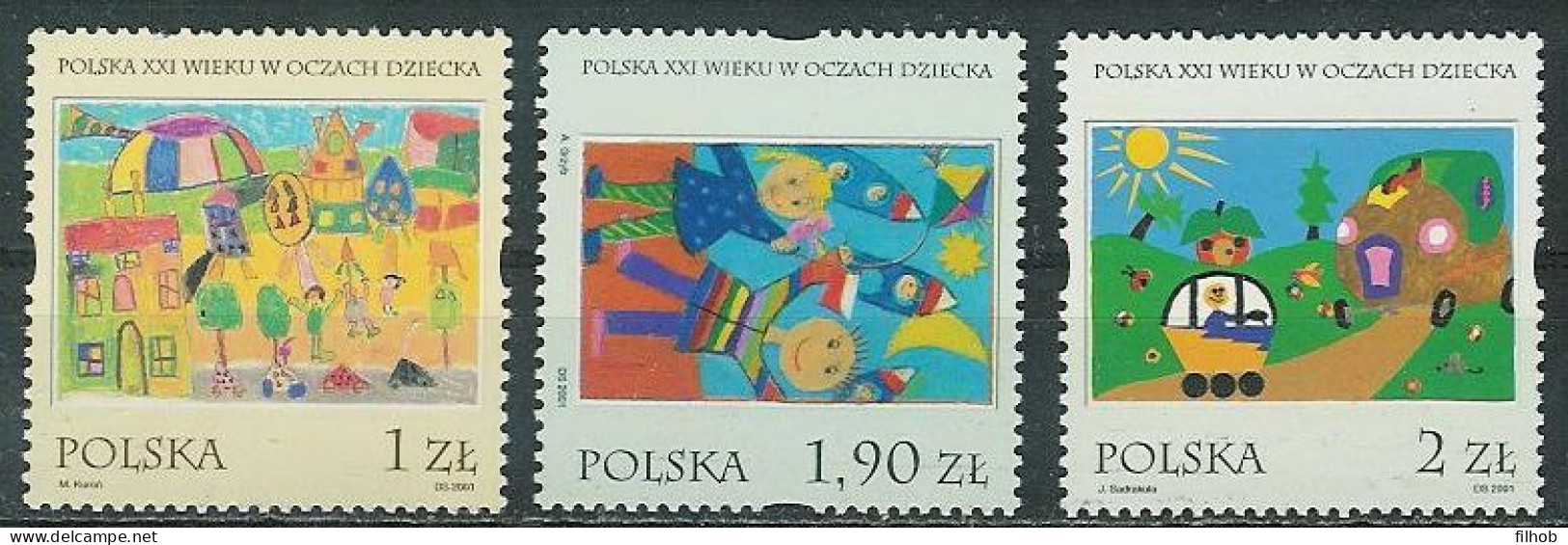 Poland Stamps MNH ZC.3771-73: Poland In The Eyes Of A Child - Unused Stamps