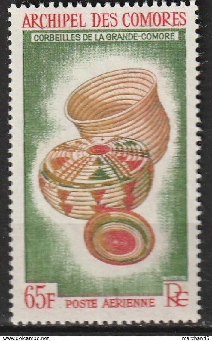 Comores Artisanat Corbeilles Poste Aérienne N°8 *neuf Charnière - Poste Aérienne