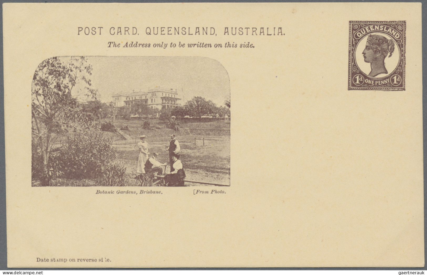 Queensland - Postal Stationery: 1898/1906, 1d Brown And 1d Orange-brown Pictoria - Lettres & Documents