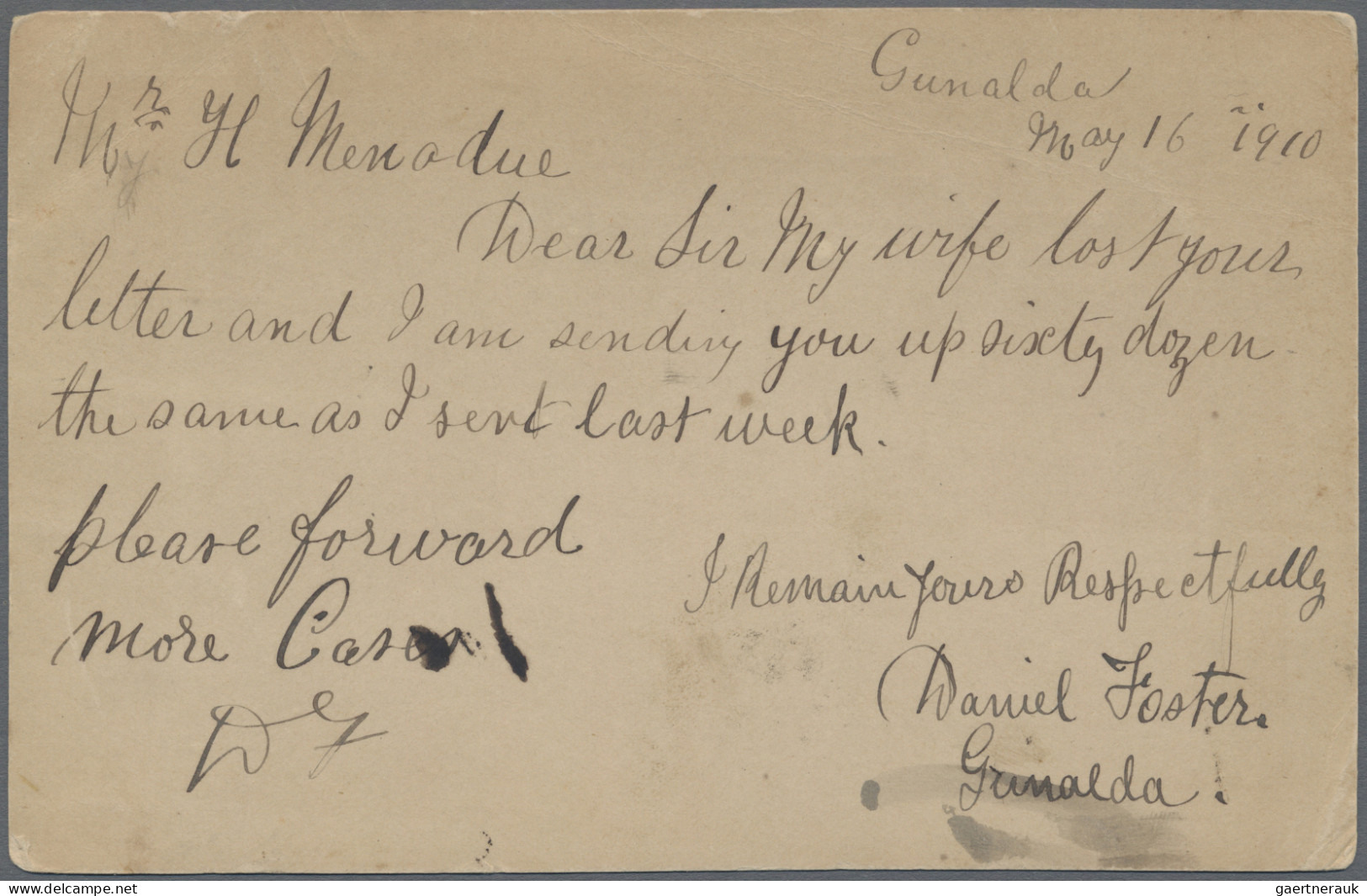Queensland - Postal Stationery: 1905, 1d Orange Brown On Cream To Buff QV Pictor - Brieven En Documenten