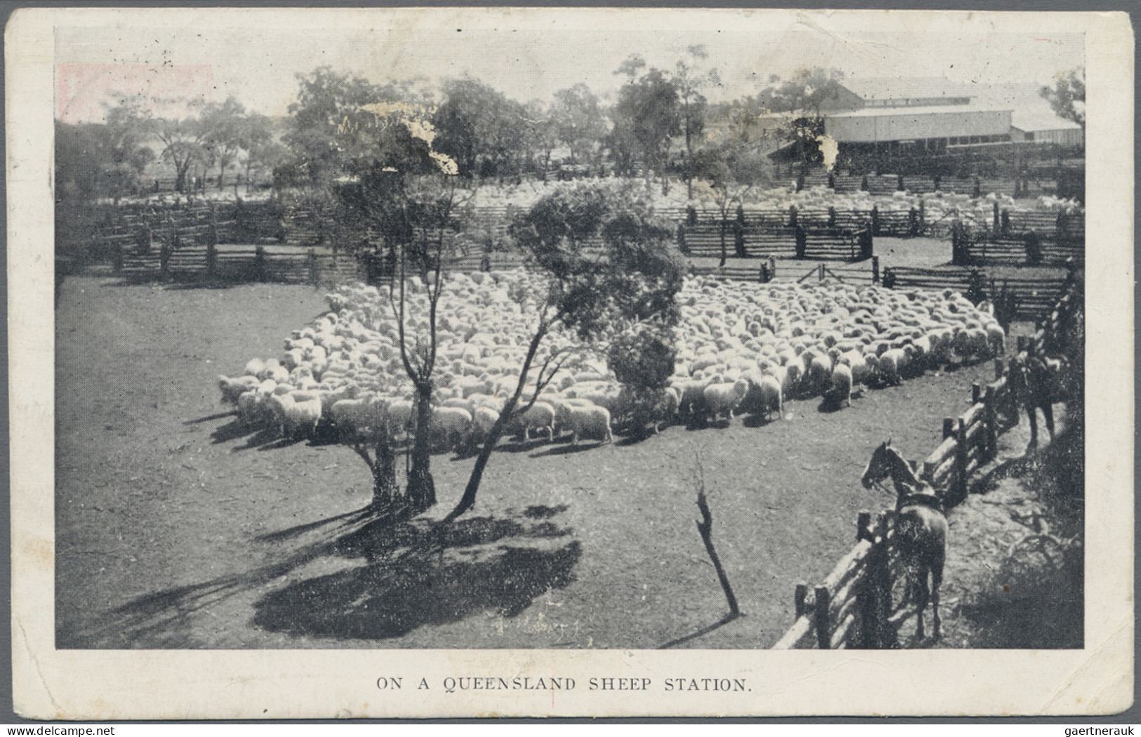 Queensland - Postal Stationery: 1910, 1d Red QV Black & White Pictorial Issue Po - Covers & Documents