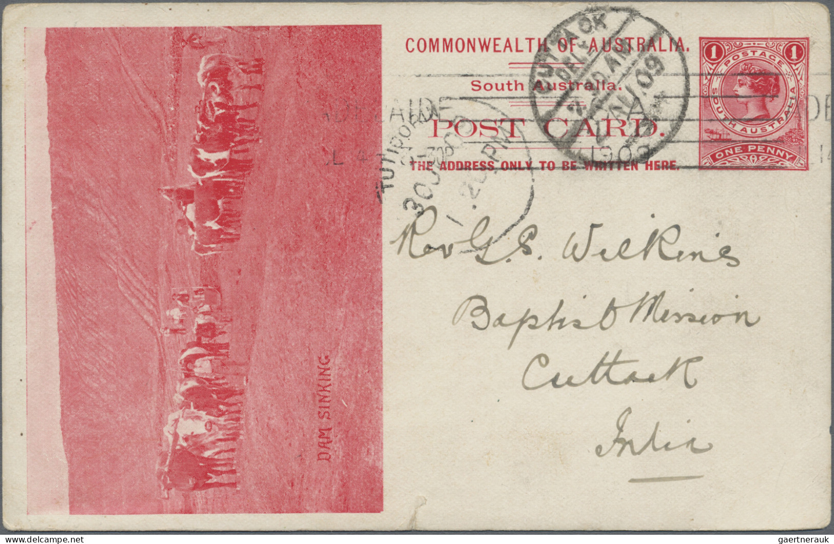 South Australia - Postal Stationery: 1908, 1d Carmine QV Postcard Scenic Issue ' - Other & Unclassified