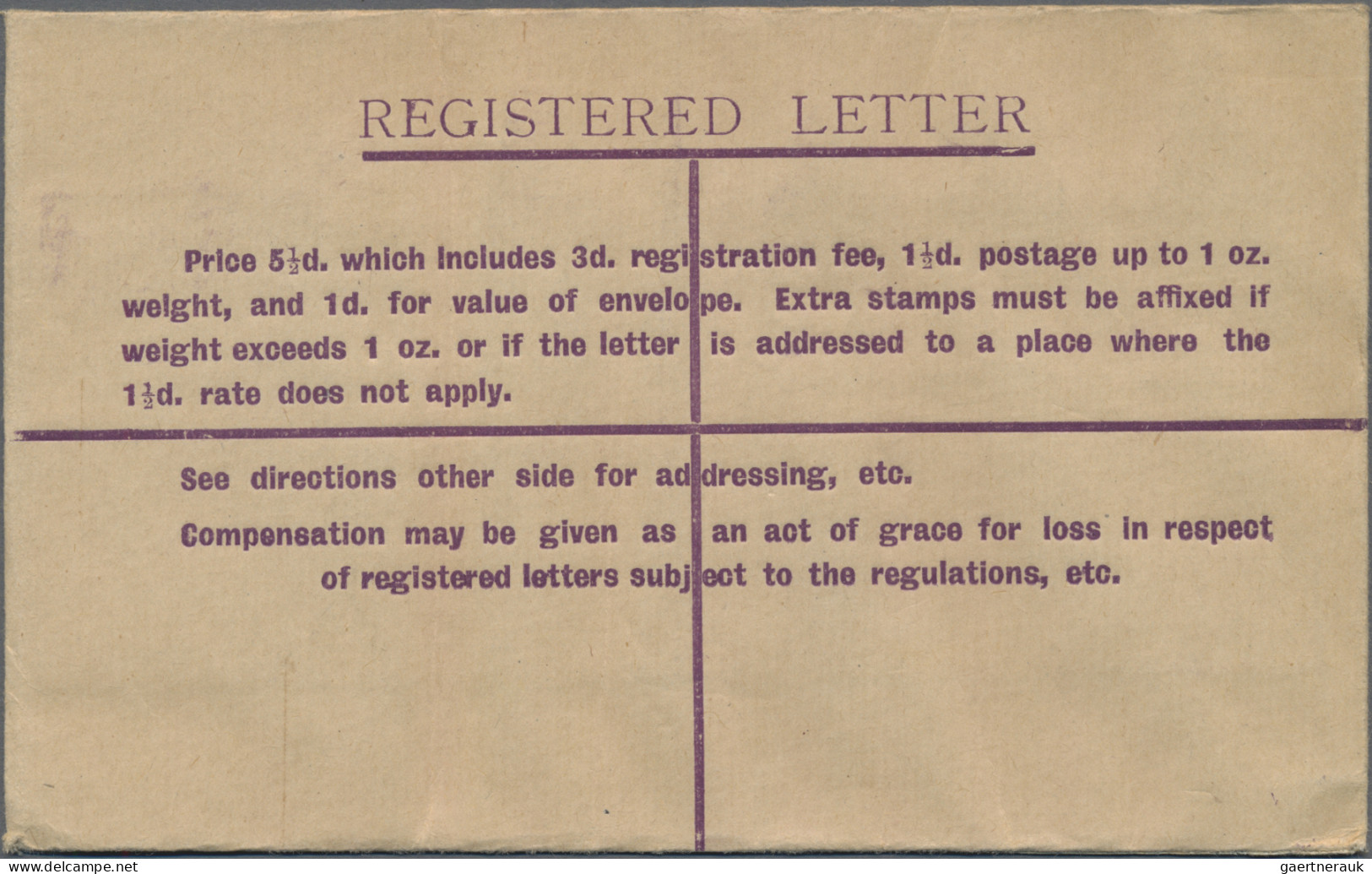 Australia - Postal Stationery: 1923/28, Registration Envelopes KGV With Stamp On - Entiers Postaux