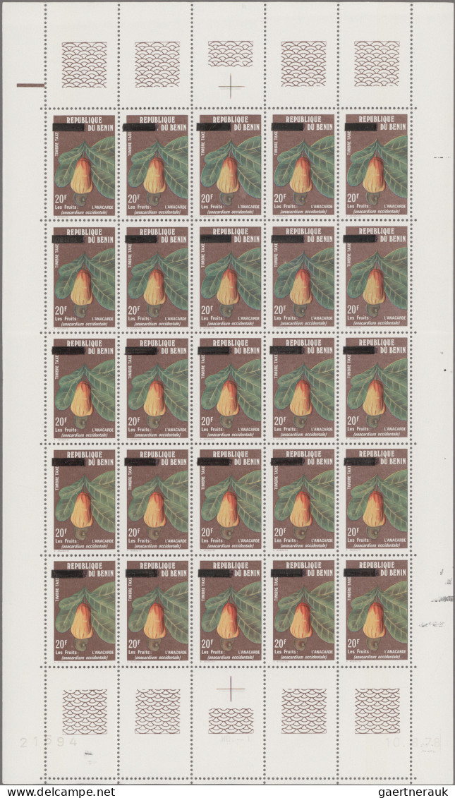 Benin - Postage Dues: 1990. Complete Set Overprint Postage Due Stamps (4 Values) - Benin - Dahomey (1960-...)