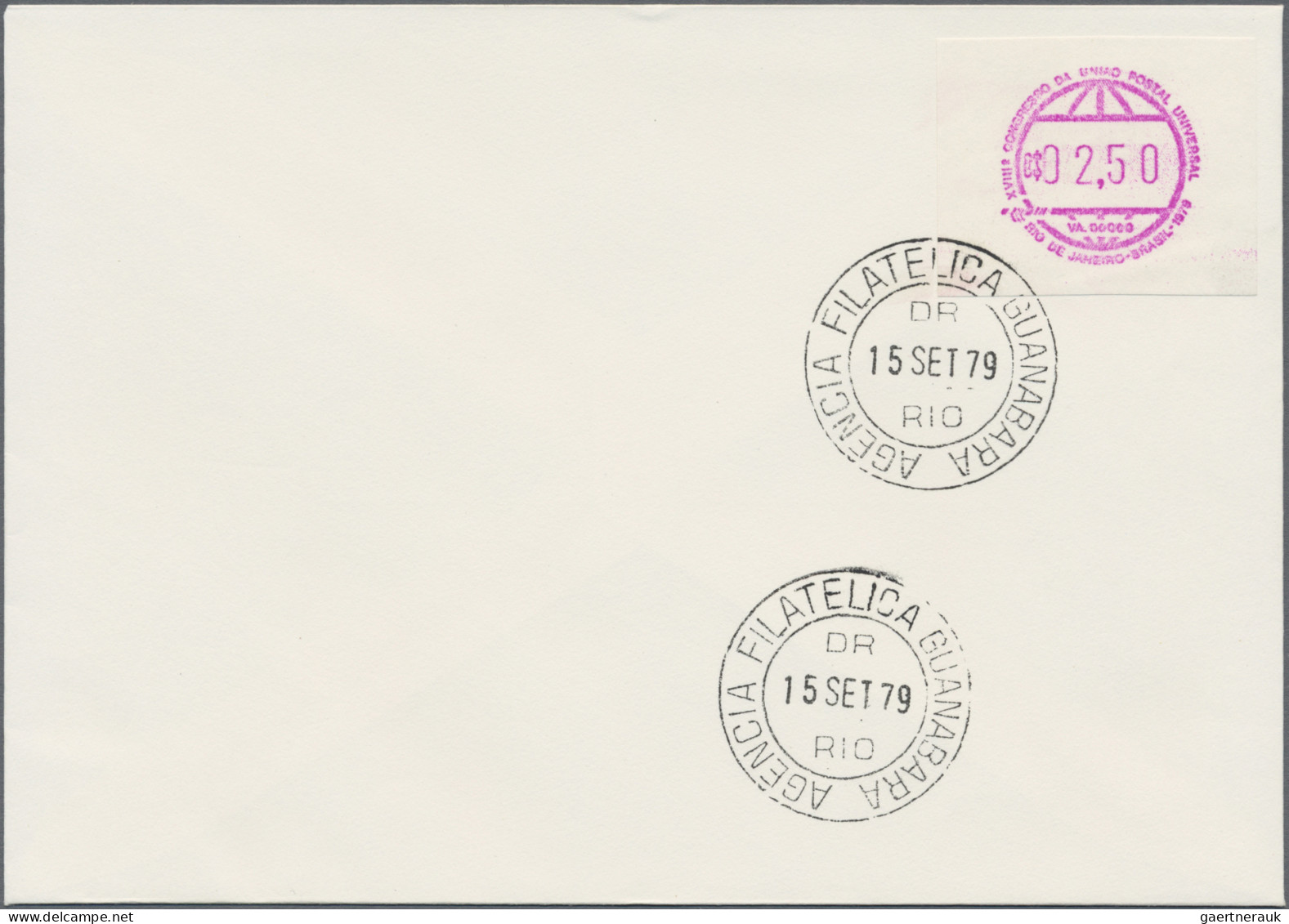 Brazil: 1979, UPU 2.50cr. Lilac On Unaddressed F.d.c. 15.9.79. - Automatenmarken (Frama)