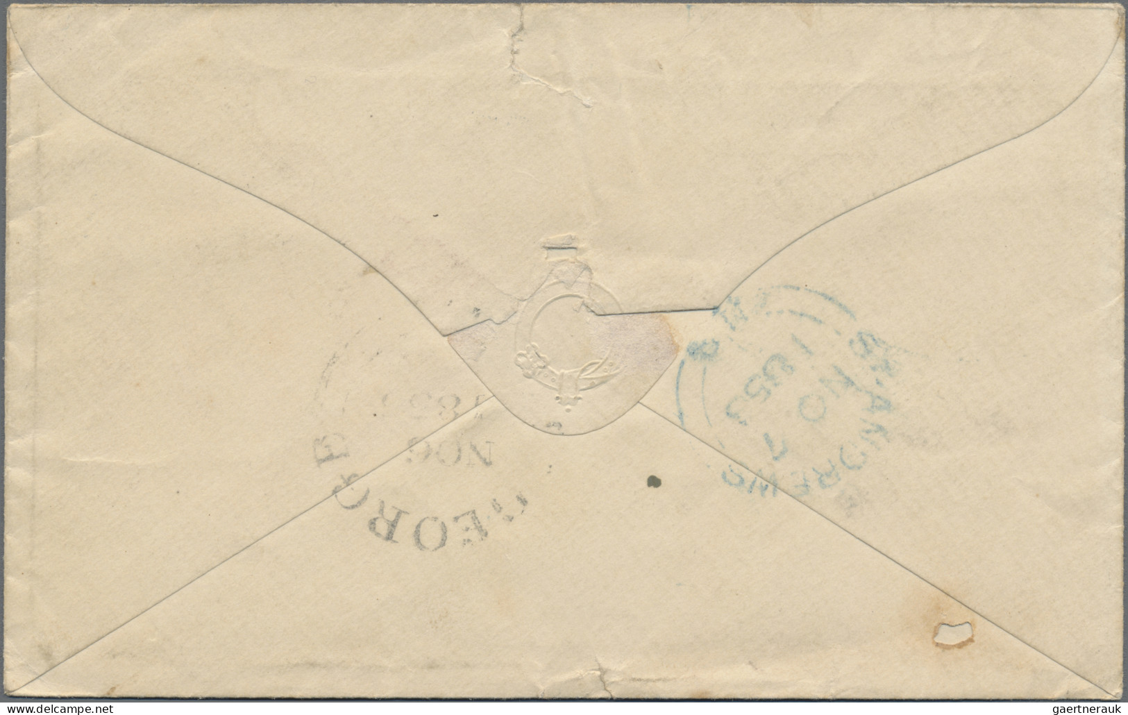 New Brunswick: 1851, 3d. Bright Red, Cut Into To Good Margins, Oblit. By Faint O - Briefe U. Dokumente