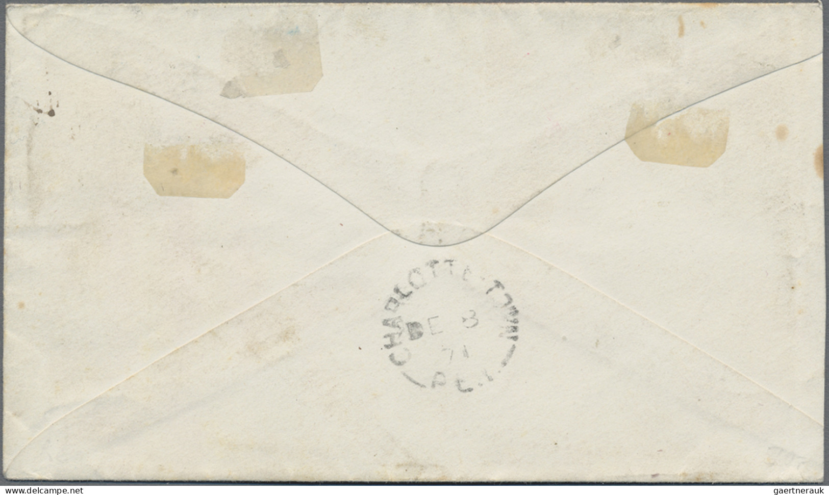 Prince Edward Island: 1868 QV 4d. Black On Yellowish Toned Paper Used On Small C - Lettres & Documents