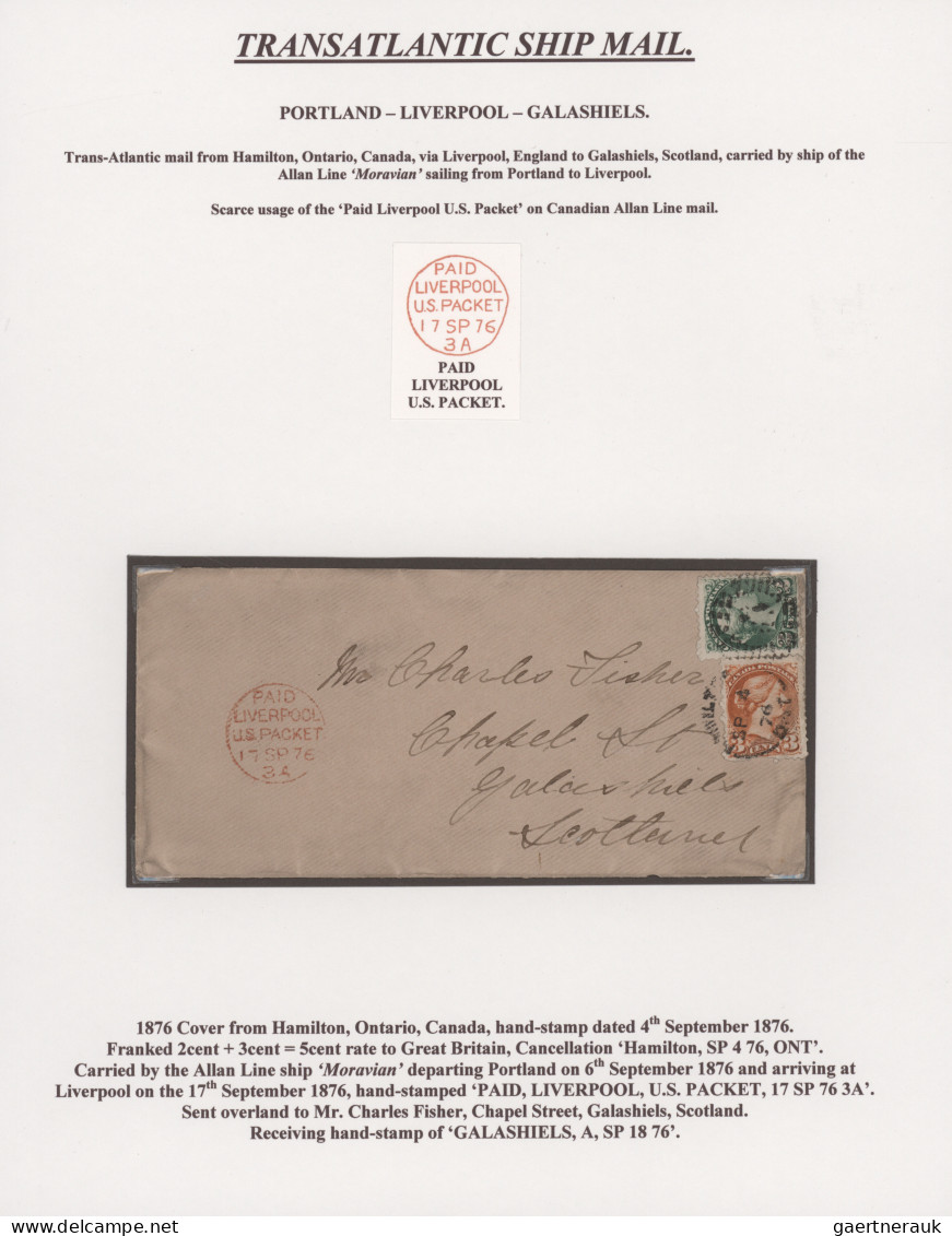 Canada: 1870, 2 C., 3 C. Tied "Hamilton SP 4 76" To Envelope To Galashiels, Scot - Brieven En Documenten