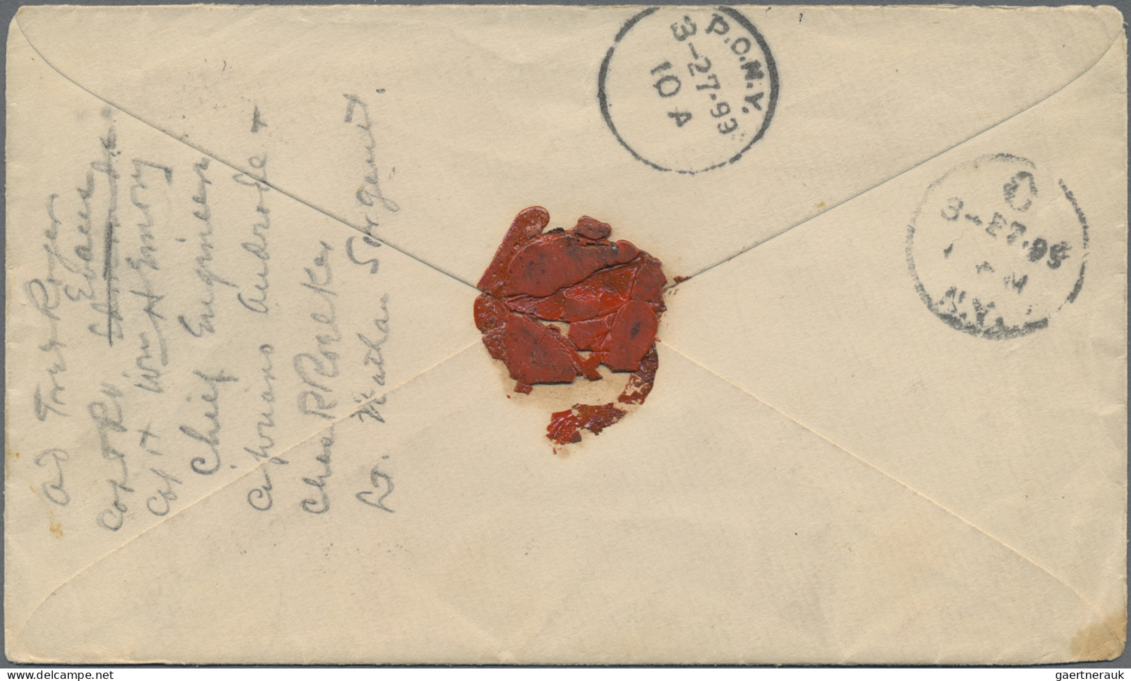 Cuba: 1899 (Spanish War): "War Department" Envelope Used From Santiago De Cuba T - Briefe U. Dokumente