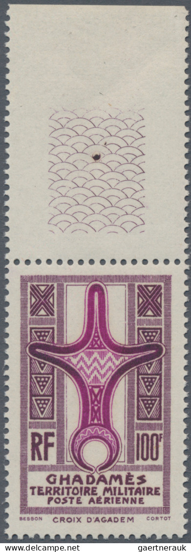 Ghadames: 1949, DIFFERENT COLOUR, 100 F Air Mail Violett/ Lila Instead Of The Is - Otros & Sin Clasificación