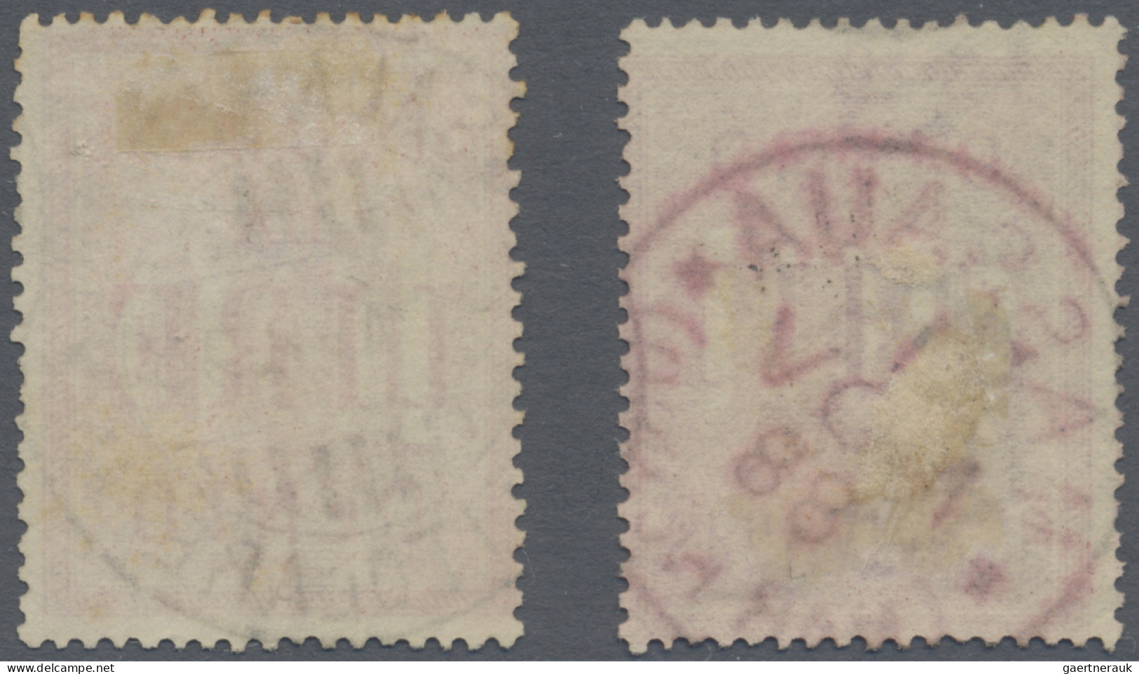 Italian Eritrea: 1888/95, Forerunners: Two Copies Of Due Stamp 100 Lire Claret ( - Erythrée