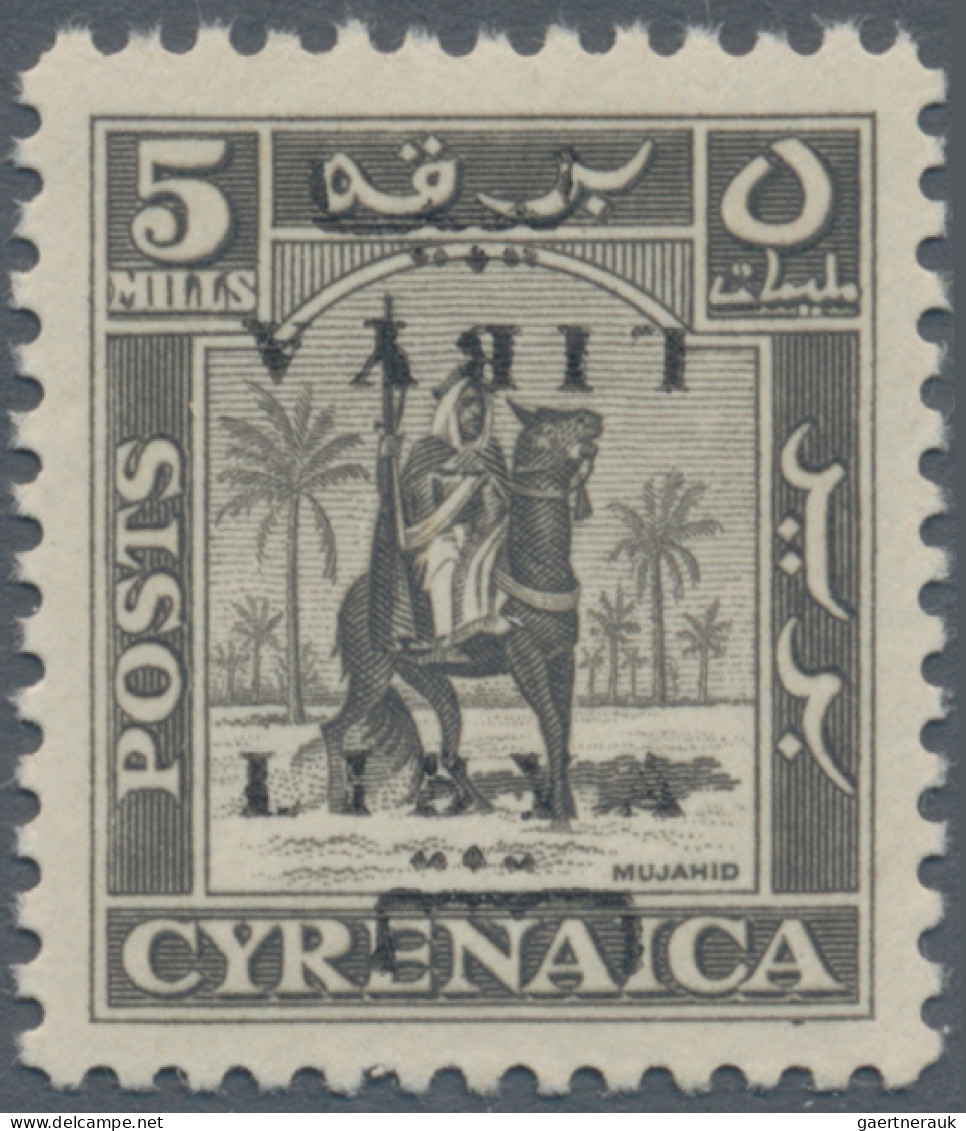 Libya: 1951, Cyrenaica "Camel Trooper" Overprinted "LIBYA", Three Varieties, Inc - Libye