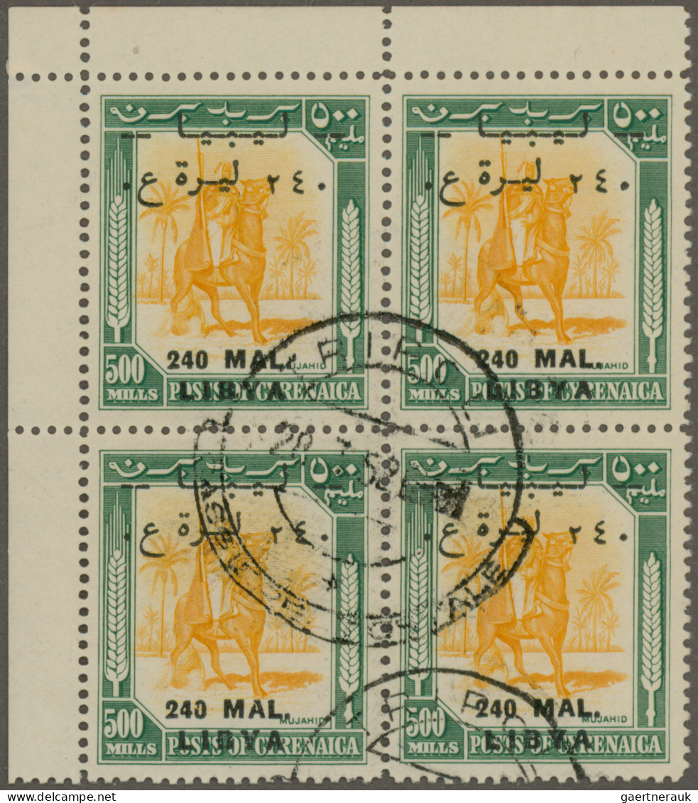 Libya: 1951, "Senussi Camel Warrior", Issue For Cyrenaica 500 M Surcharged 240 M - Libië