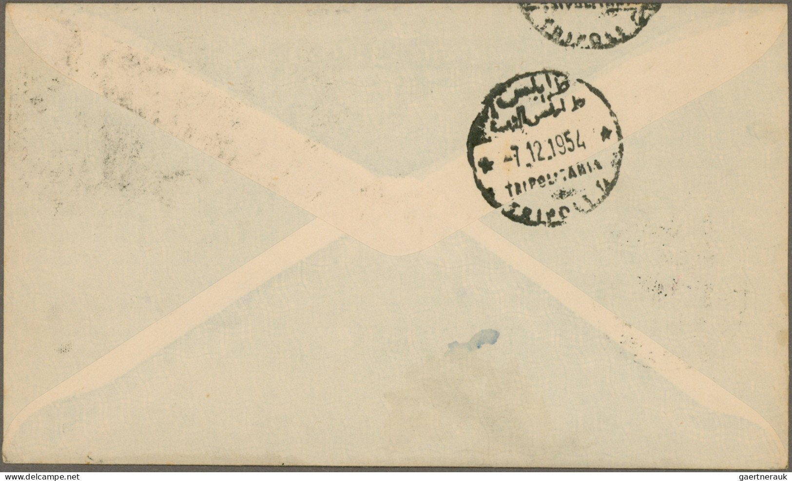 Libya: 1952/1954, Four Covers Franked With Values From The 1952 Definitives With - Libia