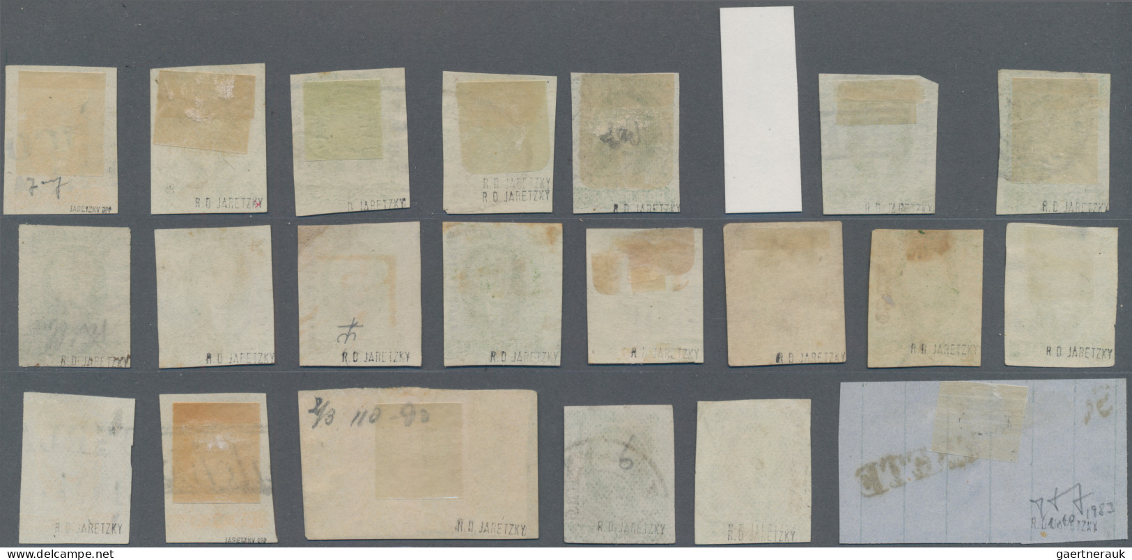 Mexico: 1856/61, Selection Of 44 Clean Used, Various Overprints And Postmarks, A - Mexico