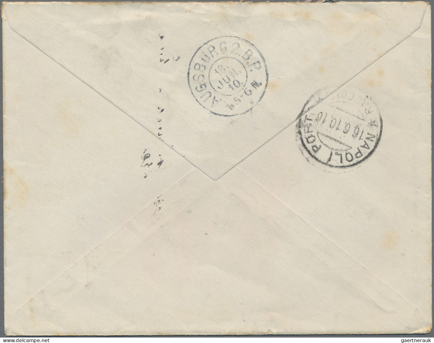 New Caledonia: 1907-11 Four registered covers from Noumea to Anton Wagner in Aug