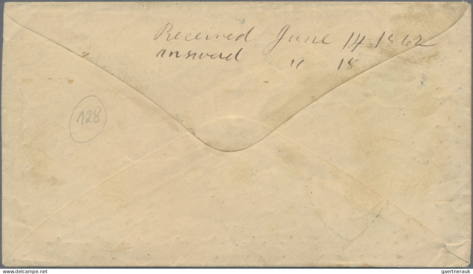 United States: 1862 Patriotic Cover Used From Cairo, Ill. To 'Oregon Ogle Co., I - Lettres & Documents