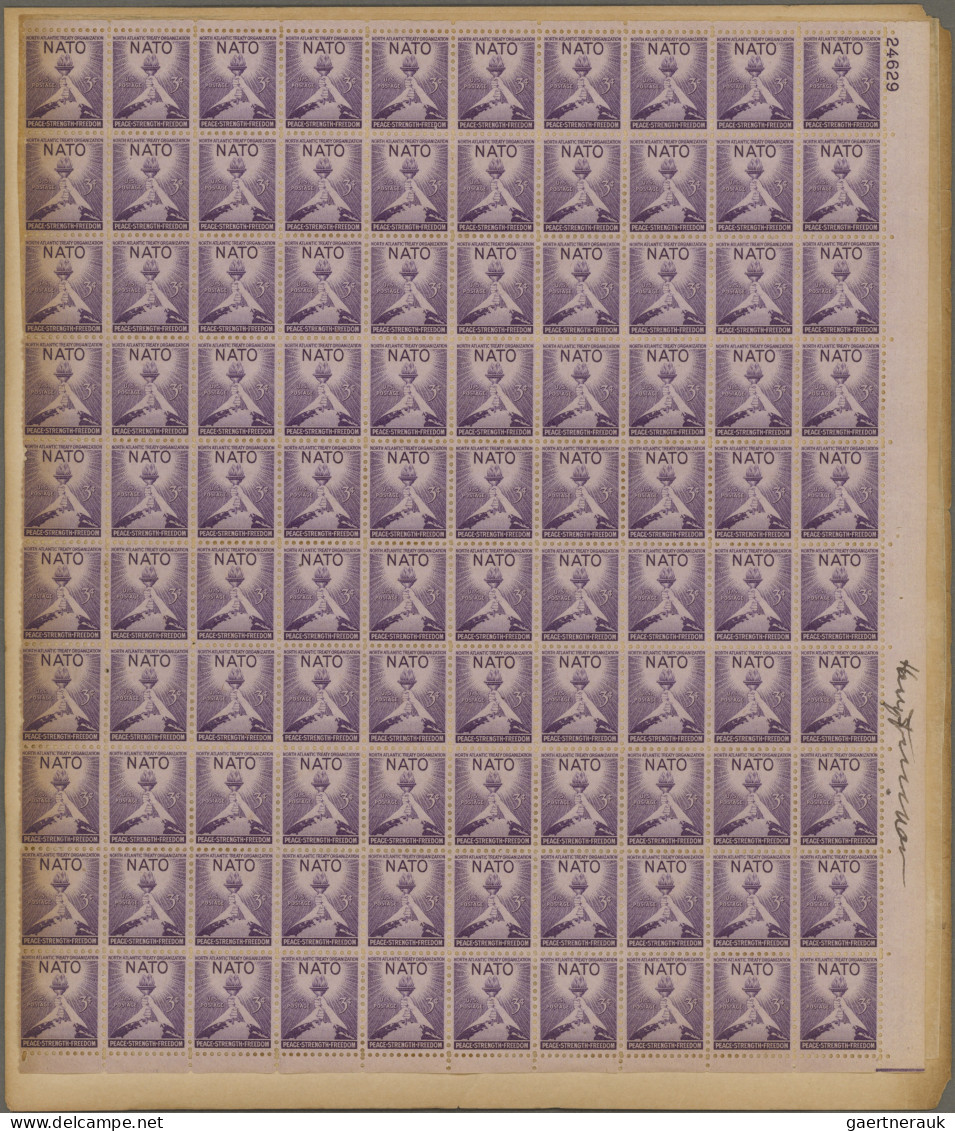 United States: 1952 "President Harry S. Truman": Complete Sheet Of 100 Of The 19 - Ungebraucht