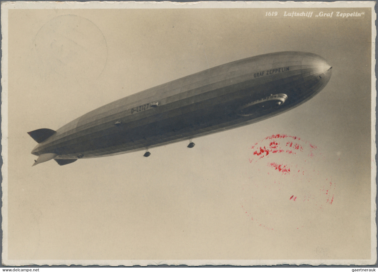 DO-X - Air Mail: 1929, Probeflug: "Südfunk An Bord Do X", Roter K2 Und Schwarzer - Luft- Und Zeppelinpost