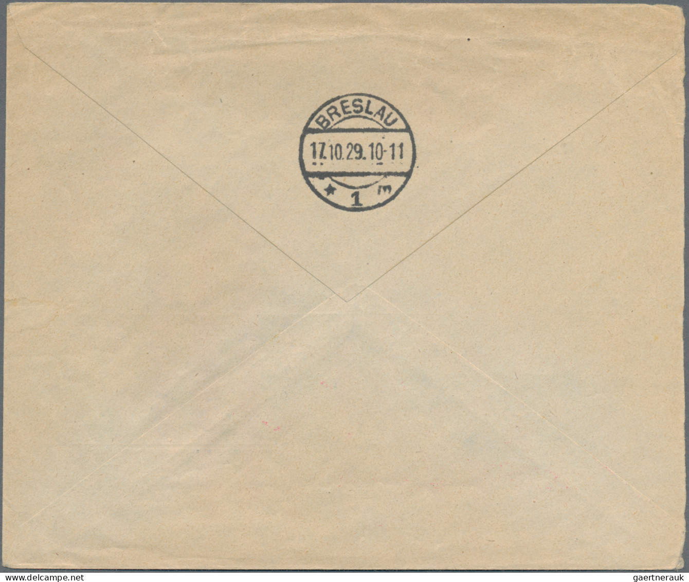 Zeppelin Mail - Germany: 1929, 7.10., Schlesienfahrt, Bordpostbrief Frankiert Mi - Luft- Und Zeppelinpost