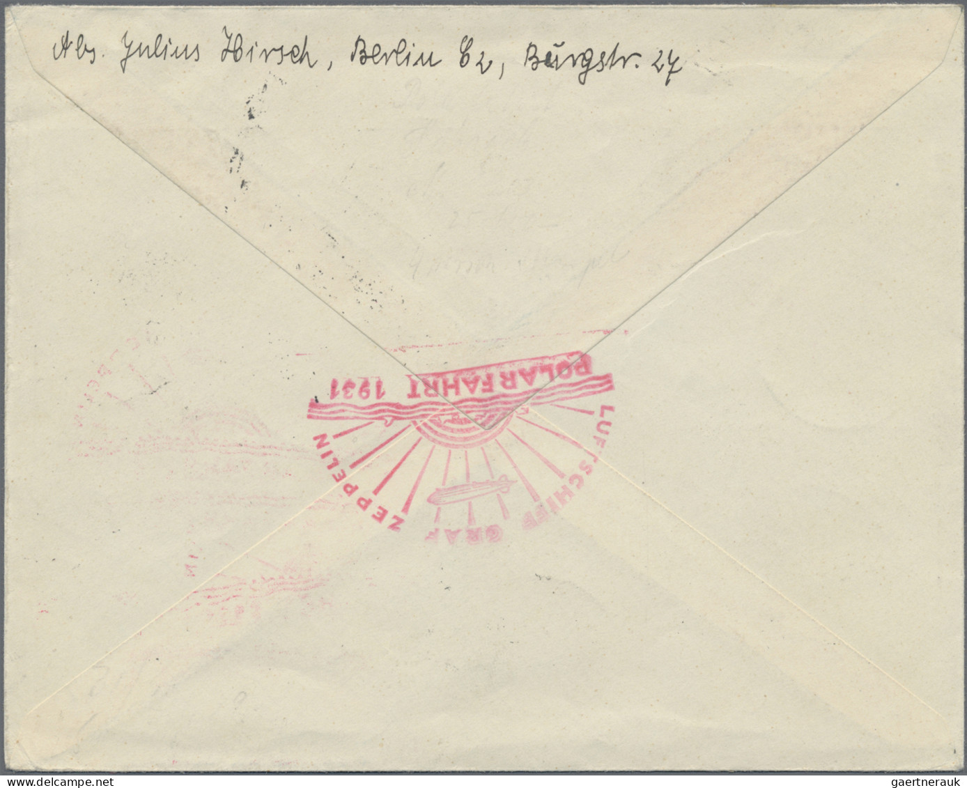 Zeppelin Mail - Germany: 1931, Polarfahrt, Zuleitung Saargebiet, Brief Von Fried - Poste Aérienne & Zeppelin