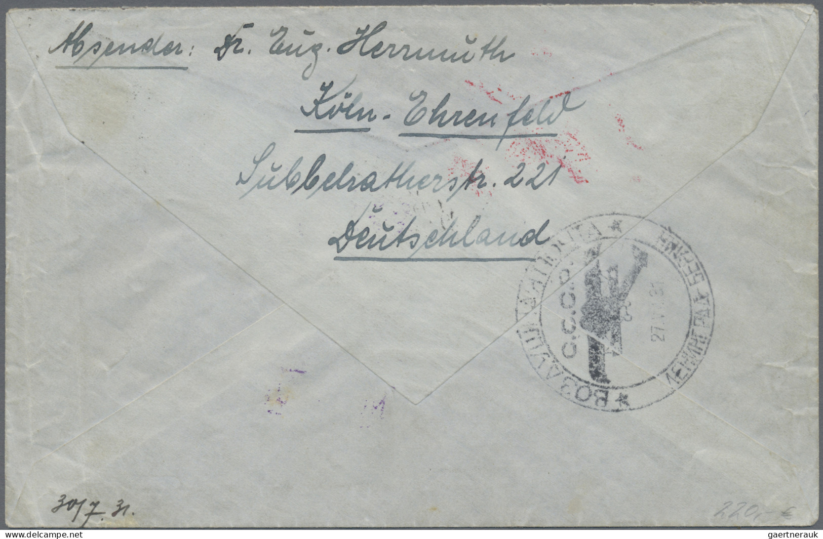 Zeppelin Mail - Germany: 1931, Polarfahrt, Rückfahrt, Abwurf Leningrad (Bordpost - Poste Aérienne & Zeppelin