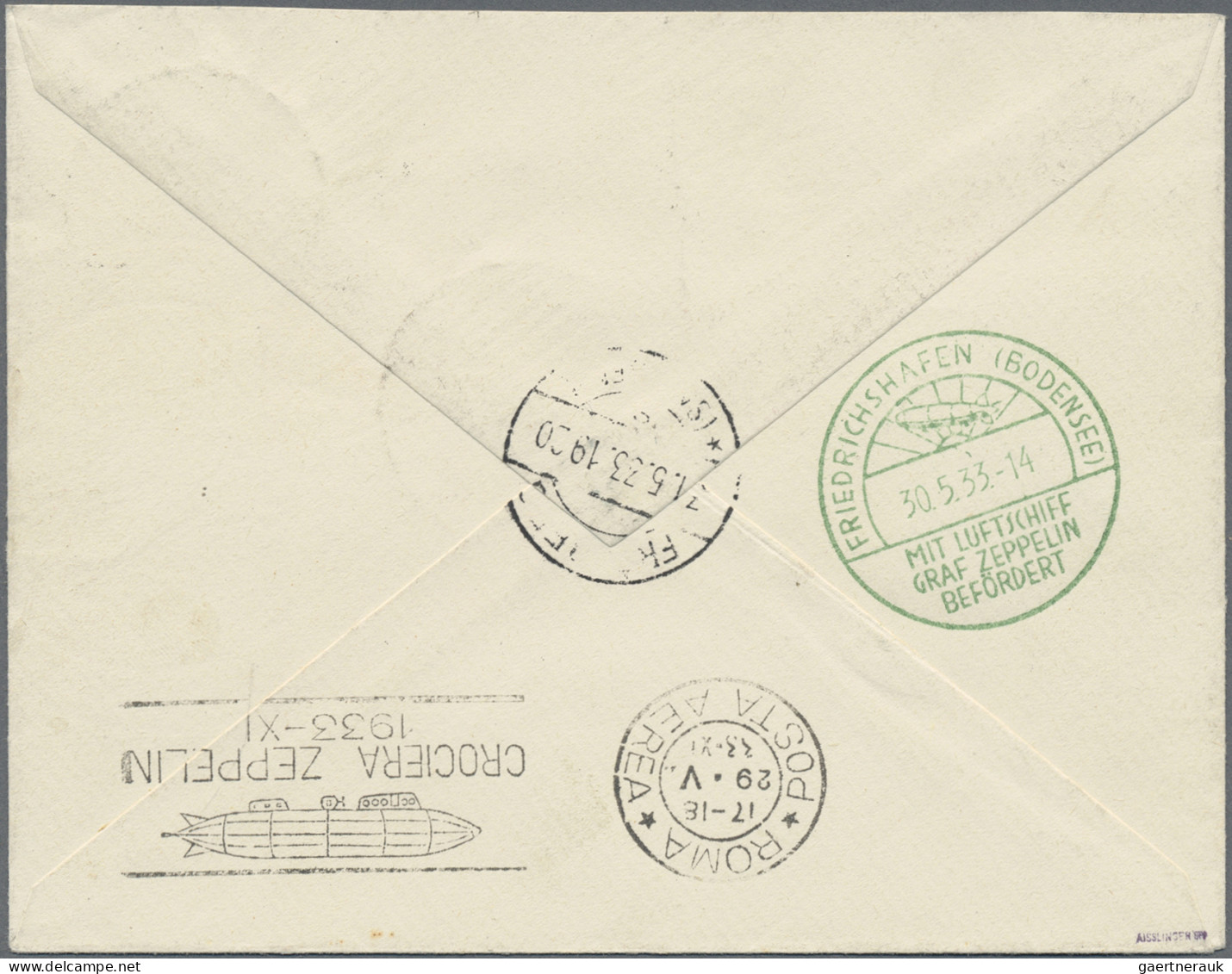 Zeppelin Mail - Europe: 1933, Italian Zeppelin Stamps 3L - 20L, Complete Set Of - Otros - Europa