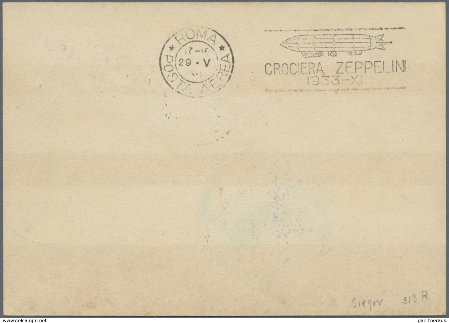 Zeppelin Mail - Overseas: 1933, ITALIENFAHRT, Tripolitanische Post, Ab Tripoli A - Zeppeline