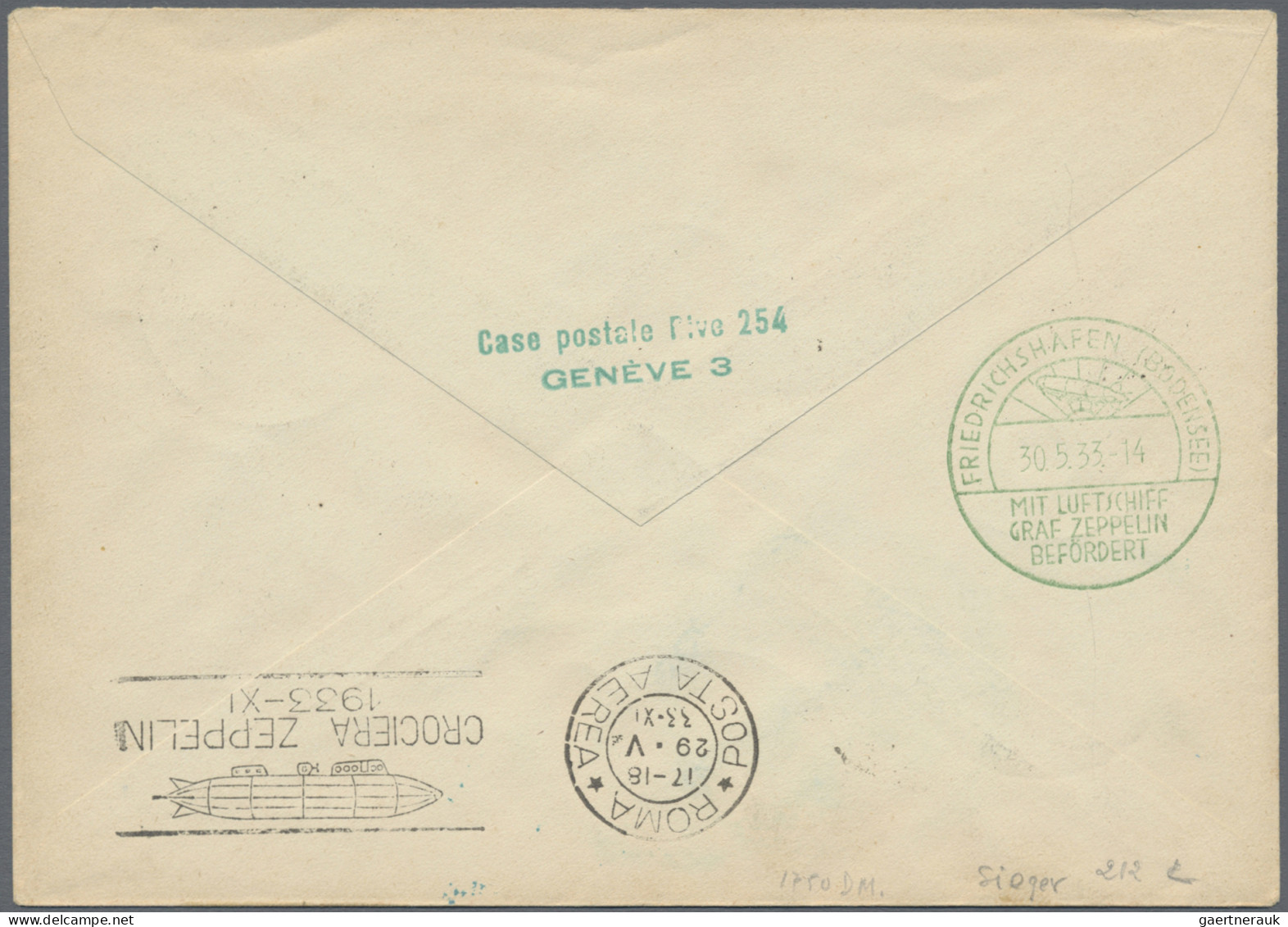 Zeppelin Mail - Overseas: 1933, ITALIENFAHRT, Tripolitanische Post, Ab Tripoli A - Zeppelines