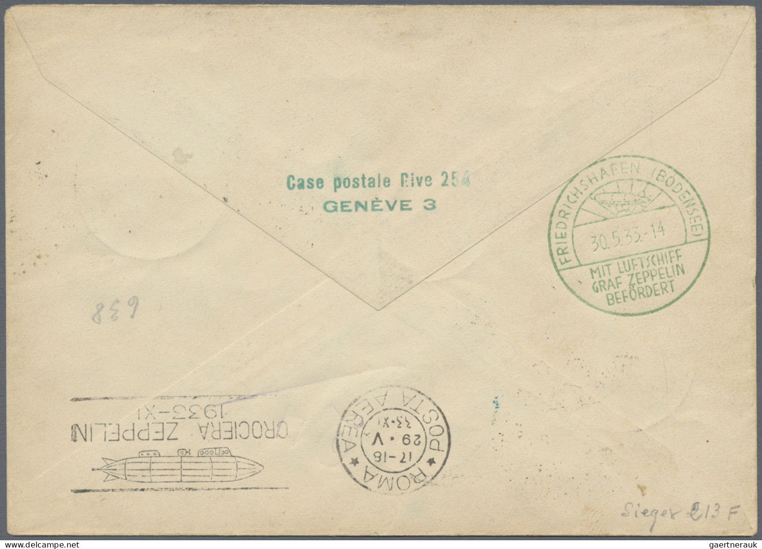 Zeppelin Mail - Overseas: 1933, ITALIENFAHRT, Tripolitanische Post, Ab Tripoli A - Zeppeline