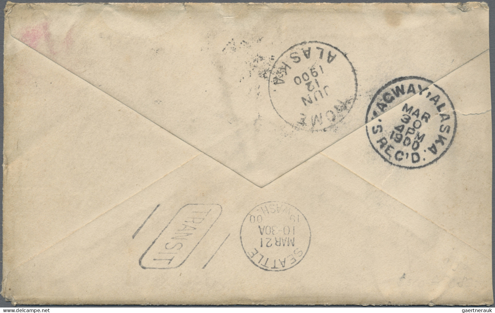Thematics: Arctic: 1900, Alaska/Canada Winter Mail, Cover Bearing Washington 2c. - Sonstige