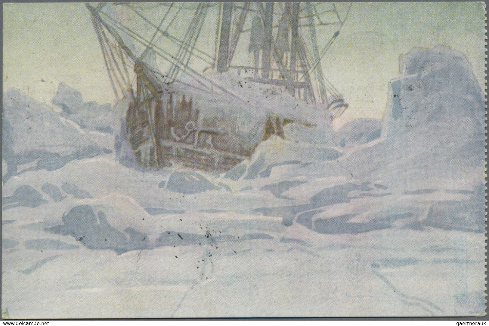 Thematics: Arctic: 1924, NORWEGEN, 2 Verschiedene Fram-Karten "Segelschiff Im Ei - Autres