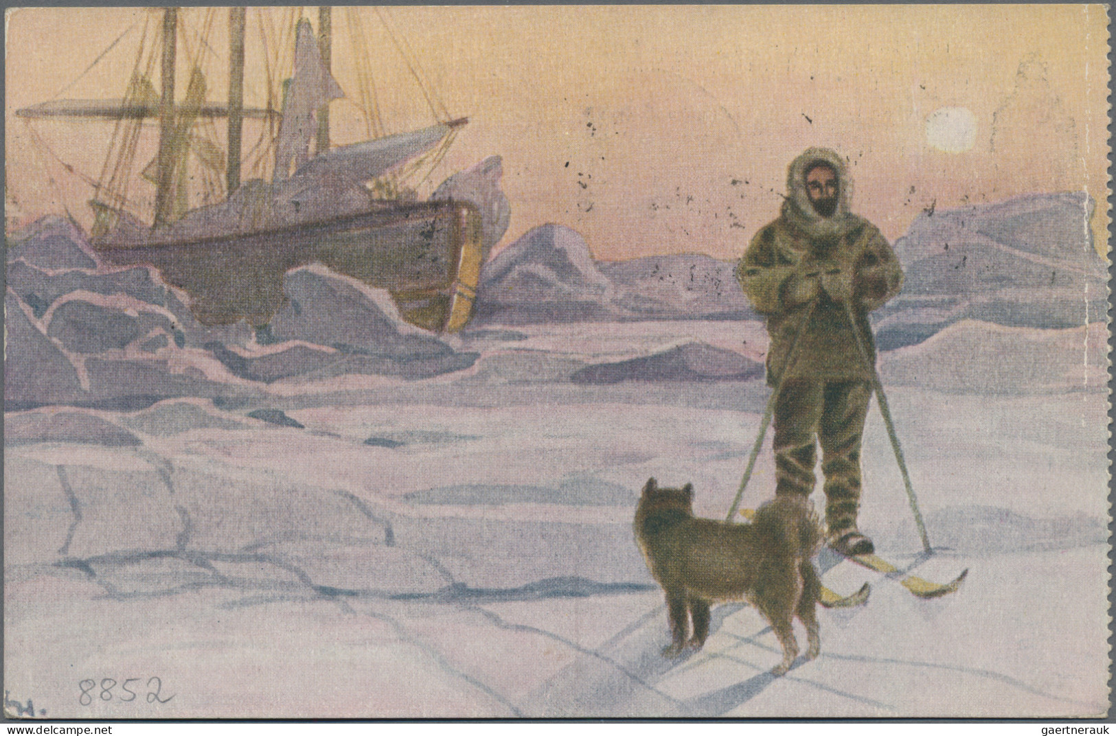 Thematics: Arctic: 1924, NORWEGEN, 2 Verschiedene Fram-Karten "Segelschiff Im Ei - Other