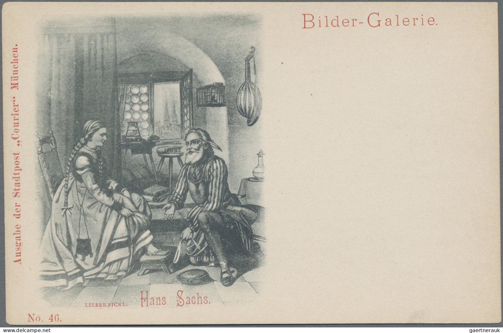 Thematics: Printing-Dürer: 1897, MÜNCHEN COURIER, Ungebr. Bildpostkarte Mit Aufg - Andere