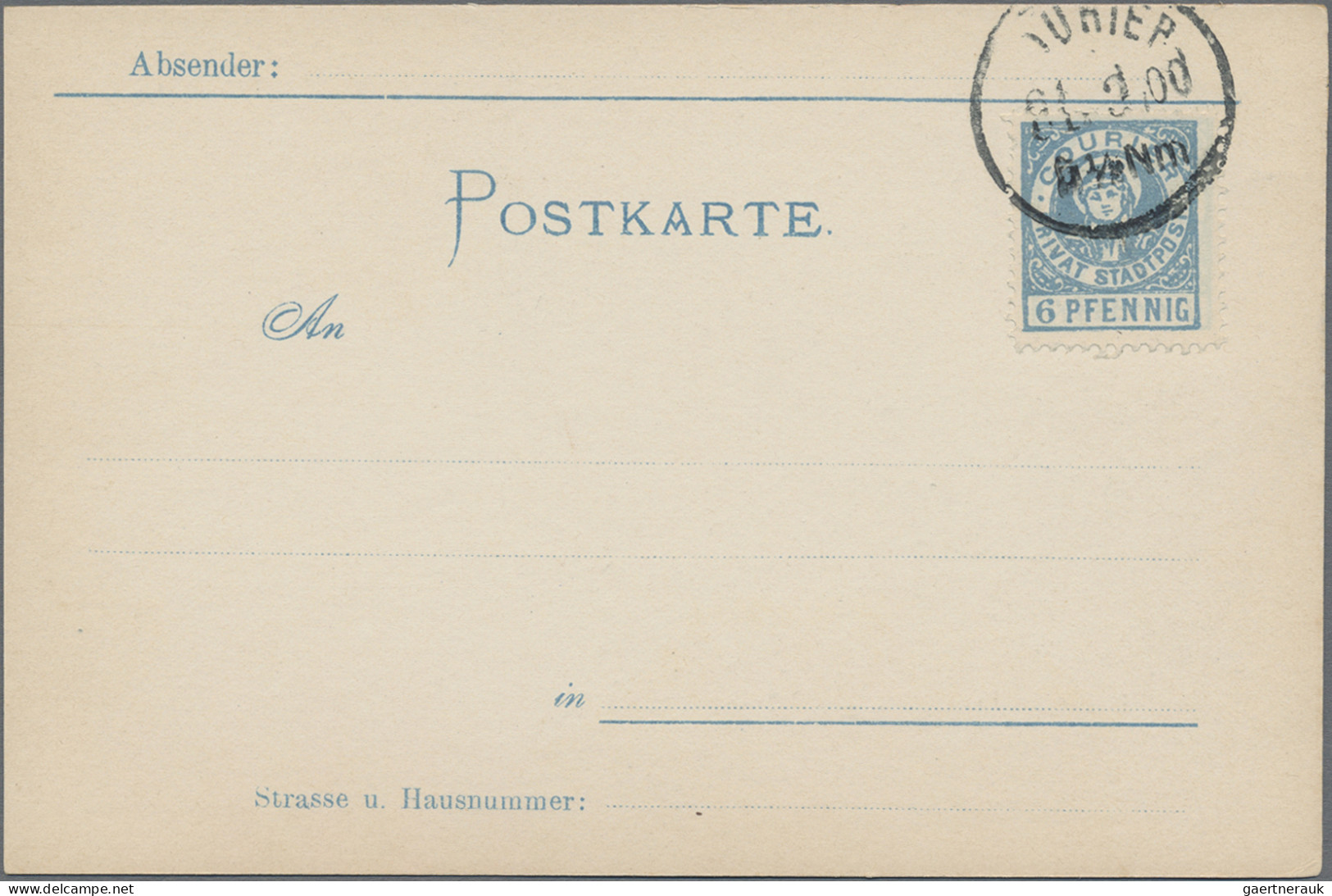 Thematics: Hunting: 1897, MÜNCHEN COURIER, Bildpostkarte Mit Aufgeklebter 6 Pf. - Andere