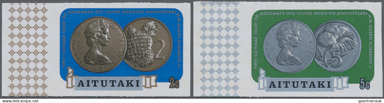 Thematics: Numismatics-cash: 1973, AITUTAKI: Coins Of The Cook Islands Complete - Münzen