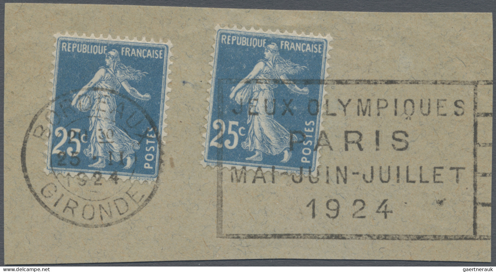 Thematics: Olympic Games: 1924, France. Paris Olympics 1924. Lot With 3 Differen - Sonstige & Ohne Zuordnung