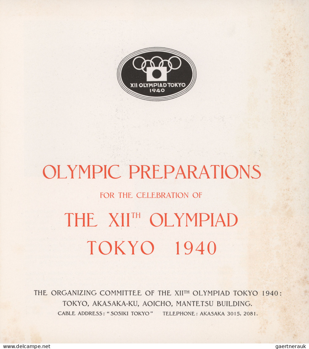 Thematics: Olympic Games: Tokyo, 1940, "Olympic Preparations For The Celebration - Otros & Sin Clasificación