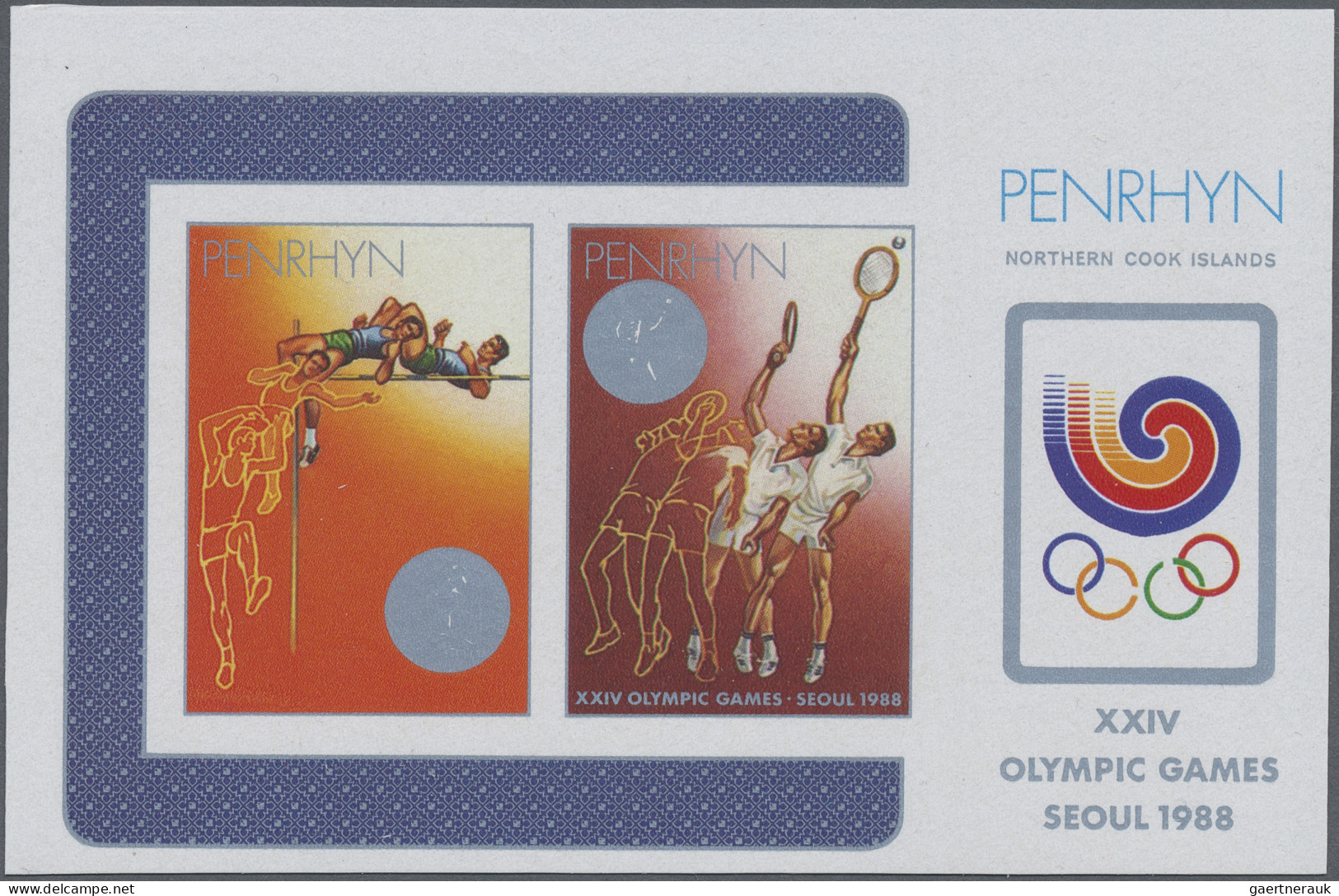 Thematics: Olympic Games: 1988, PENRHYN: Summer Olympics Seoul Miniature Sheet ( - Sonstige & Ohne Zuordnung
