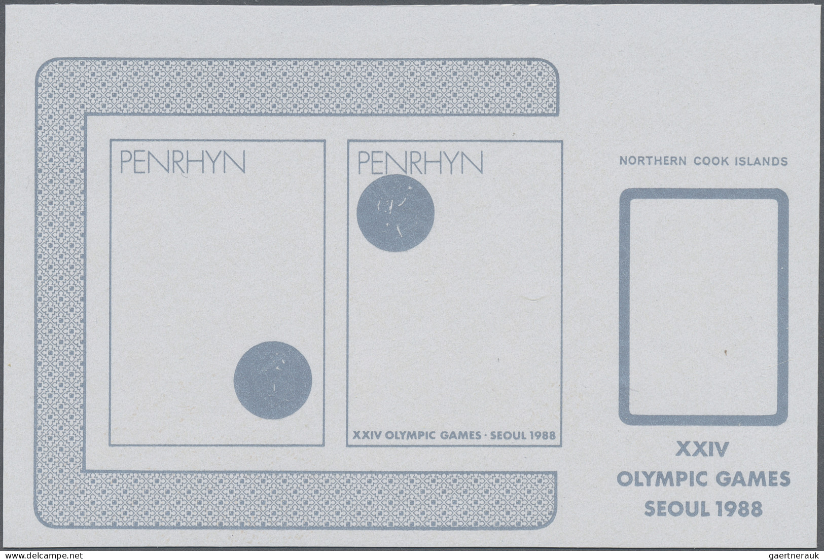 Thematics: Olympic Games: 1988, PENRHYN: Summer Olympics Seoul Miniature Sheet ( - Autres & Non Classés