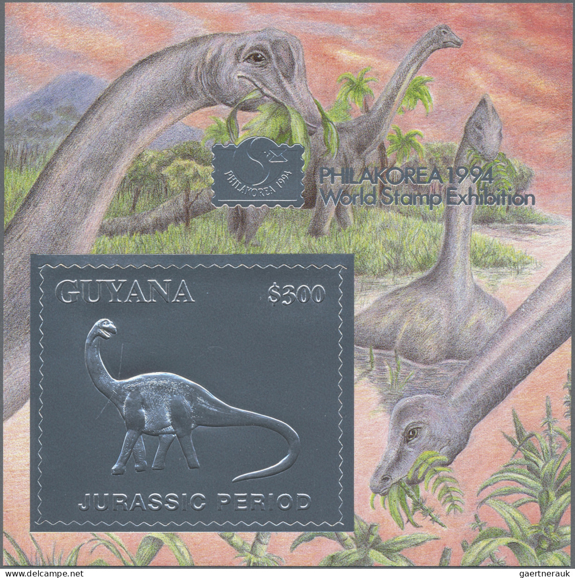 Thematics: animals-dinosaur: 1994, International Stamp Exhibition Philakorea '94